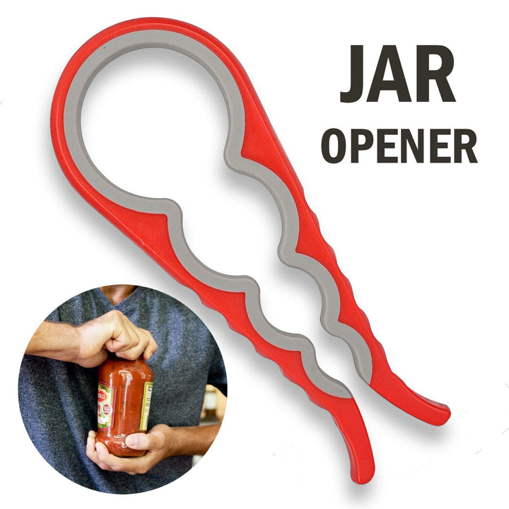 Jar Opener Rubber 4 In 1 Quick Lid Bottle Cap Grip Twister Remover Kitchen Tool