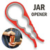 Jar Opener Rubber 4 In 1 Quick Lid Bottle Cap Grip Twister Remover Kitchen Tool