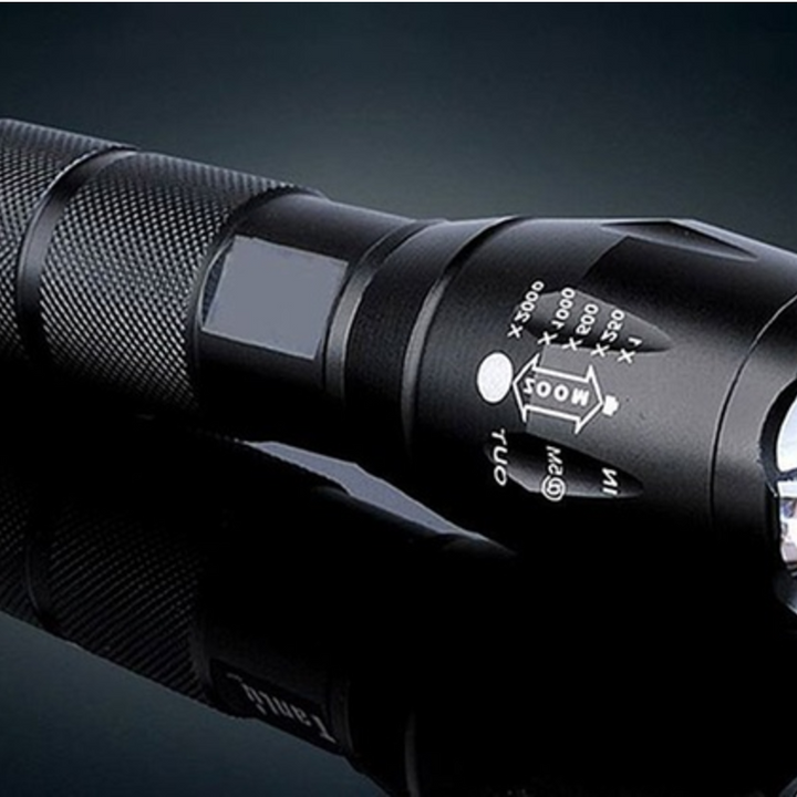 Portable Mini Flashlight LED ZOOM Torch Hunting Zoomable Flashlight Torch Light