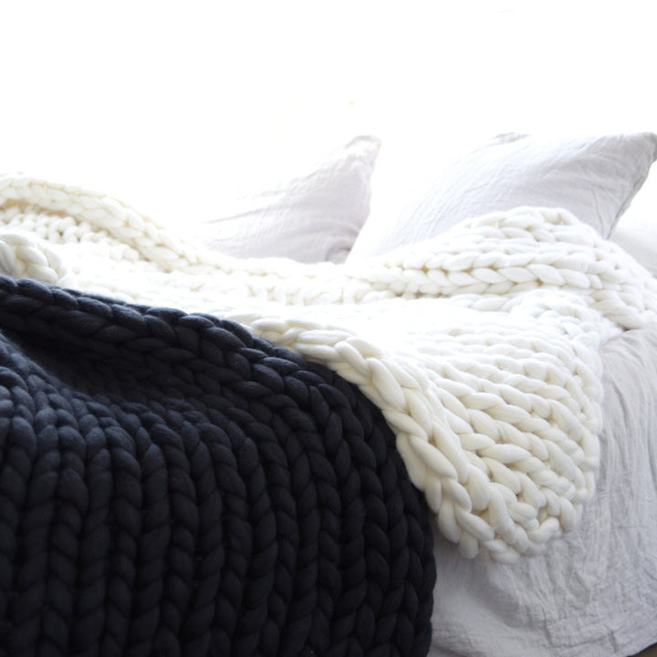 Nordic Thick Wool Hand-woven Blanket