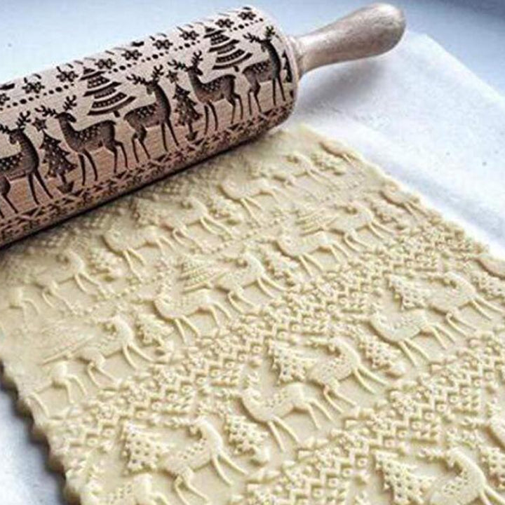 Rolling Pin Christmas Embossing