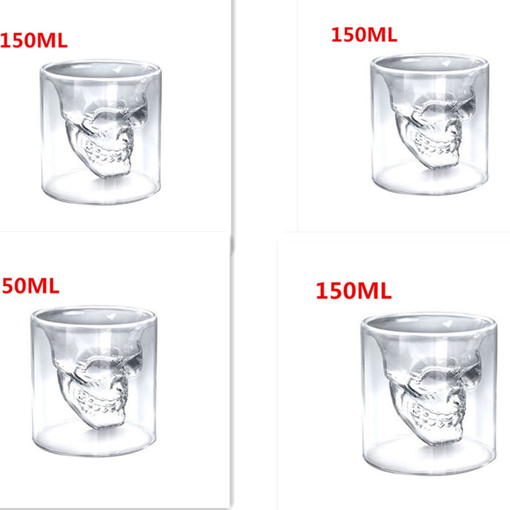 Skull Skull Double Transparent Glass