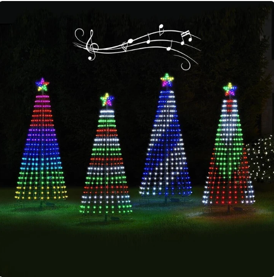 Multi Color LED Animated Outdoor Christmas Tree Lights Christmas Lights Christmas Garden Countryard Decorations