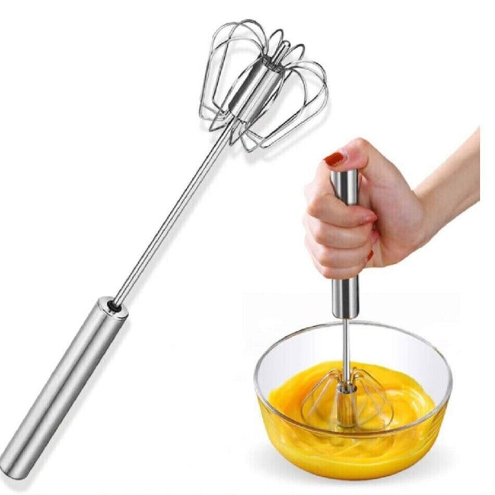 Semi-Automatic Egg Whisk Hand Push Egg Beater Stainless Steel Blender Mixer Whis