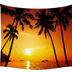 Beach coconut tree starfish shell small fishing tapestry European modern printing living room kitchen background wall blanket