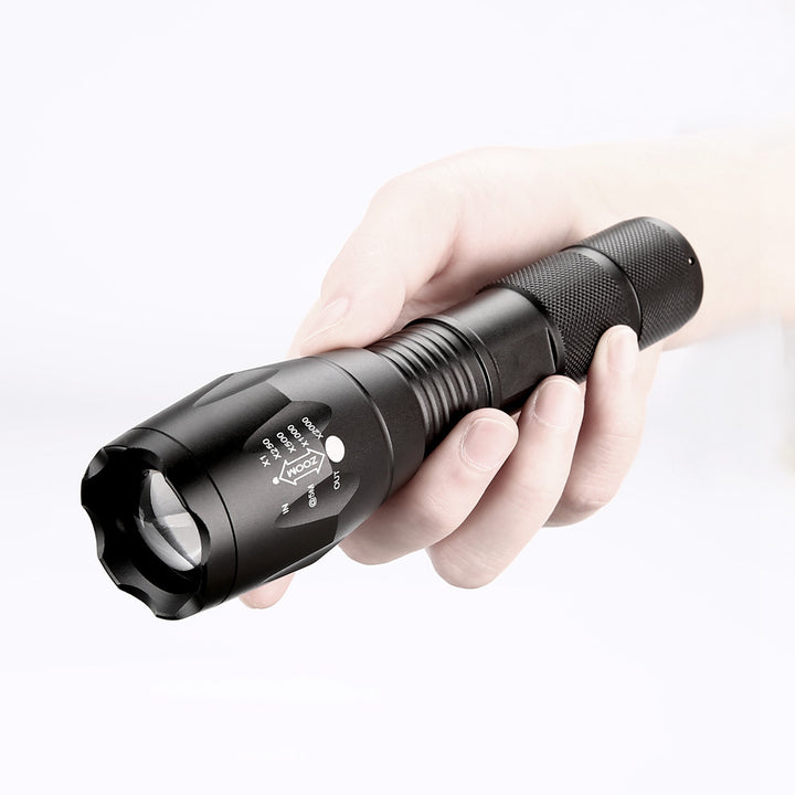 Portable Mini Flashlight LED ZOOM Torch Hunting Zoomable Flashlight Torch Light