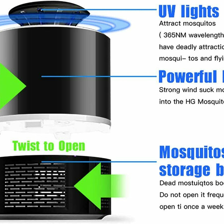 Electric UV Mosquito Killer Lamp Outdoor Indoor Fly Bug Insect Zapper Trap USB